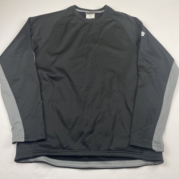 New Balance Crew Neck Sweatshirt Men’s M Black Pockets Mesh Sides Active Gym - Picture 1 of 10